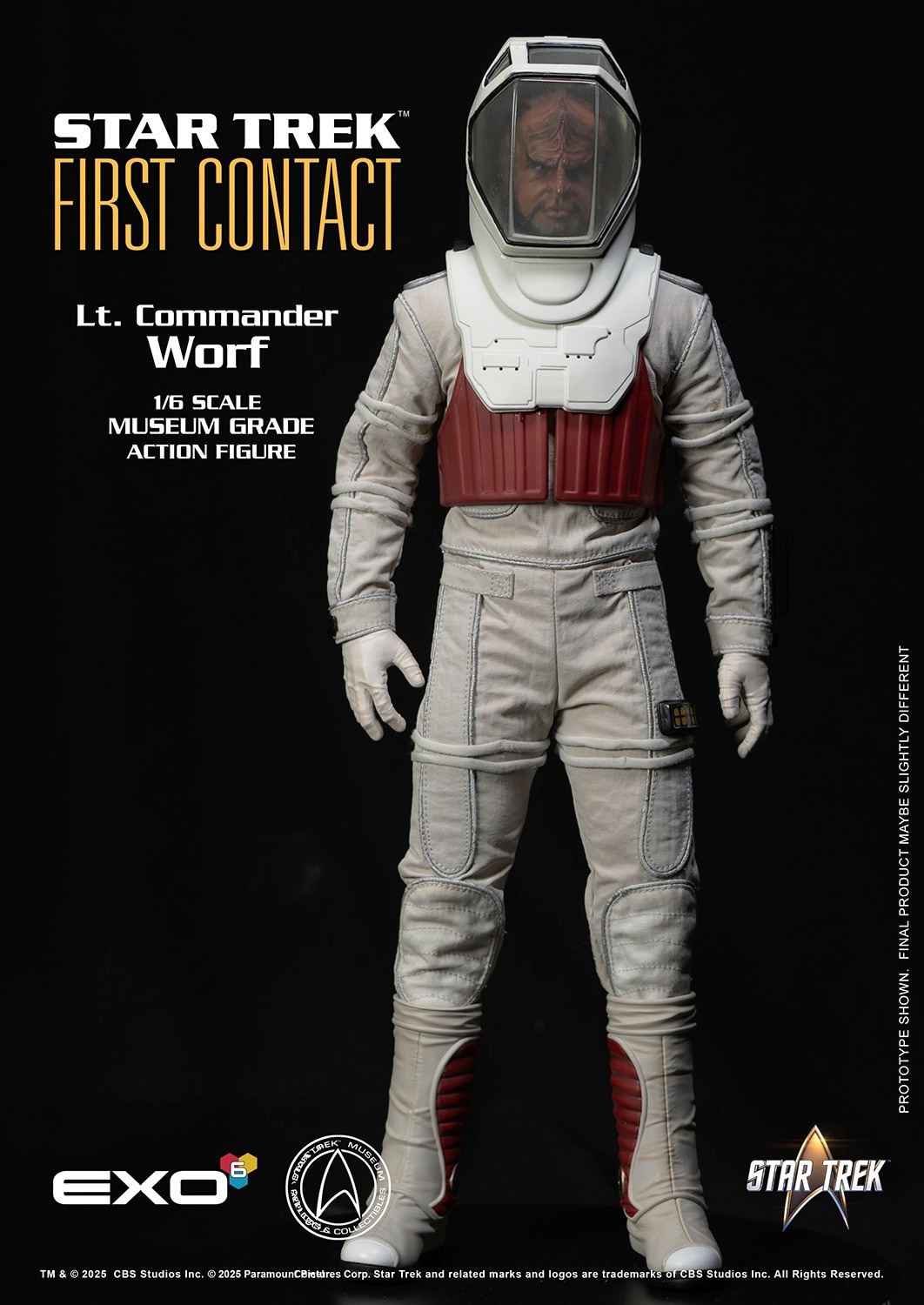 Pre-Order EXO-6 Star Trek First Contact Lt. Commander Worf in EVA Suit Figure